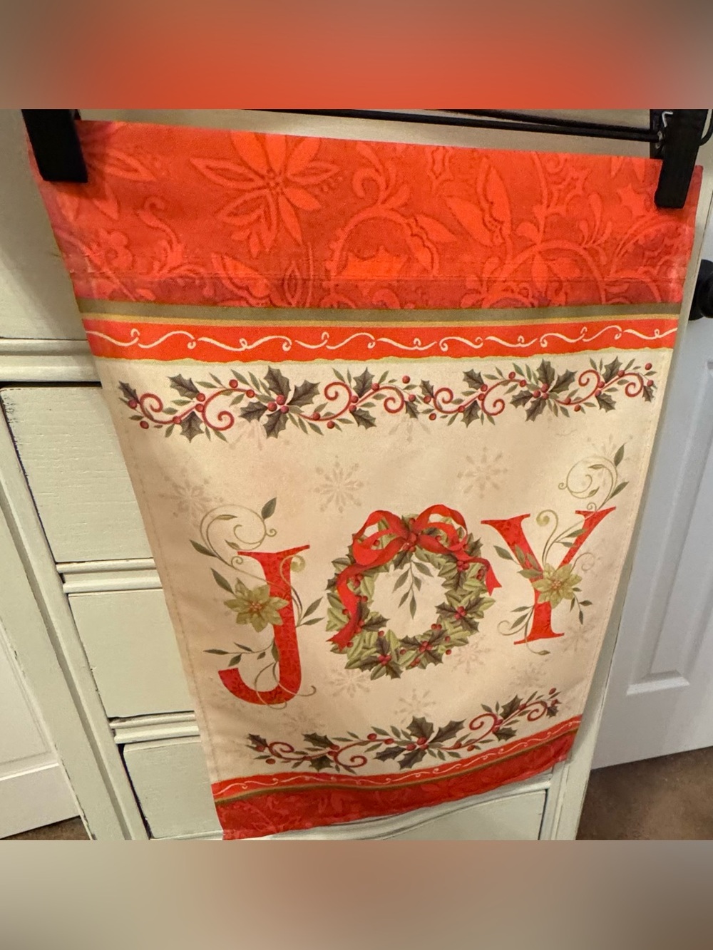 Holiday 'JOY' Garden Flag 10” c 12” 🎄